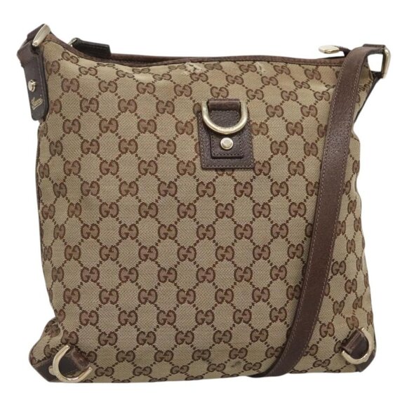 Gucci Handbags - GUCCI GG Canvas Abbey Shoulder Bag Beige Gold 131326 Auth bs26658